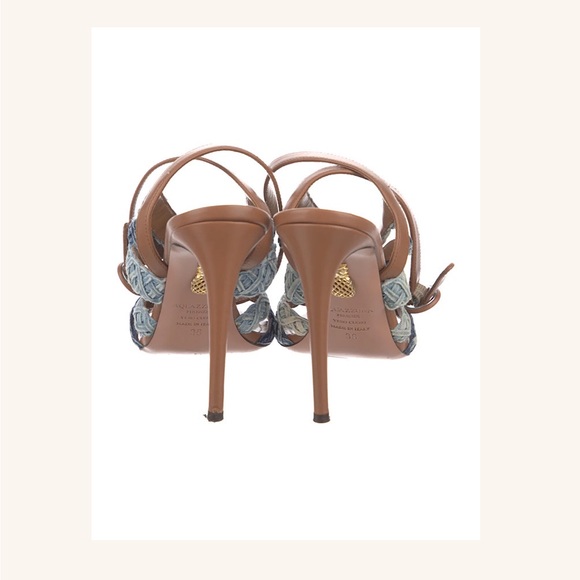 Aquazzura Firenze Denim Multi Strap Sandal - Picture 4 of 7